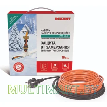 Саморегулирующийся кабель Rexant 10HTM2-CT 4 м 40 Вт картинка 1